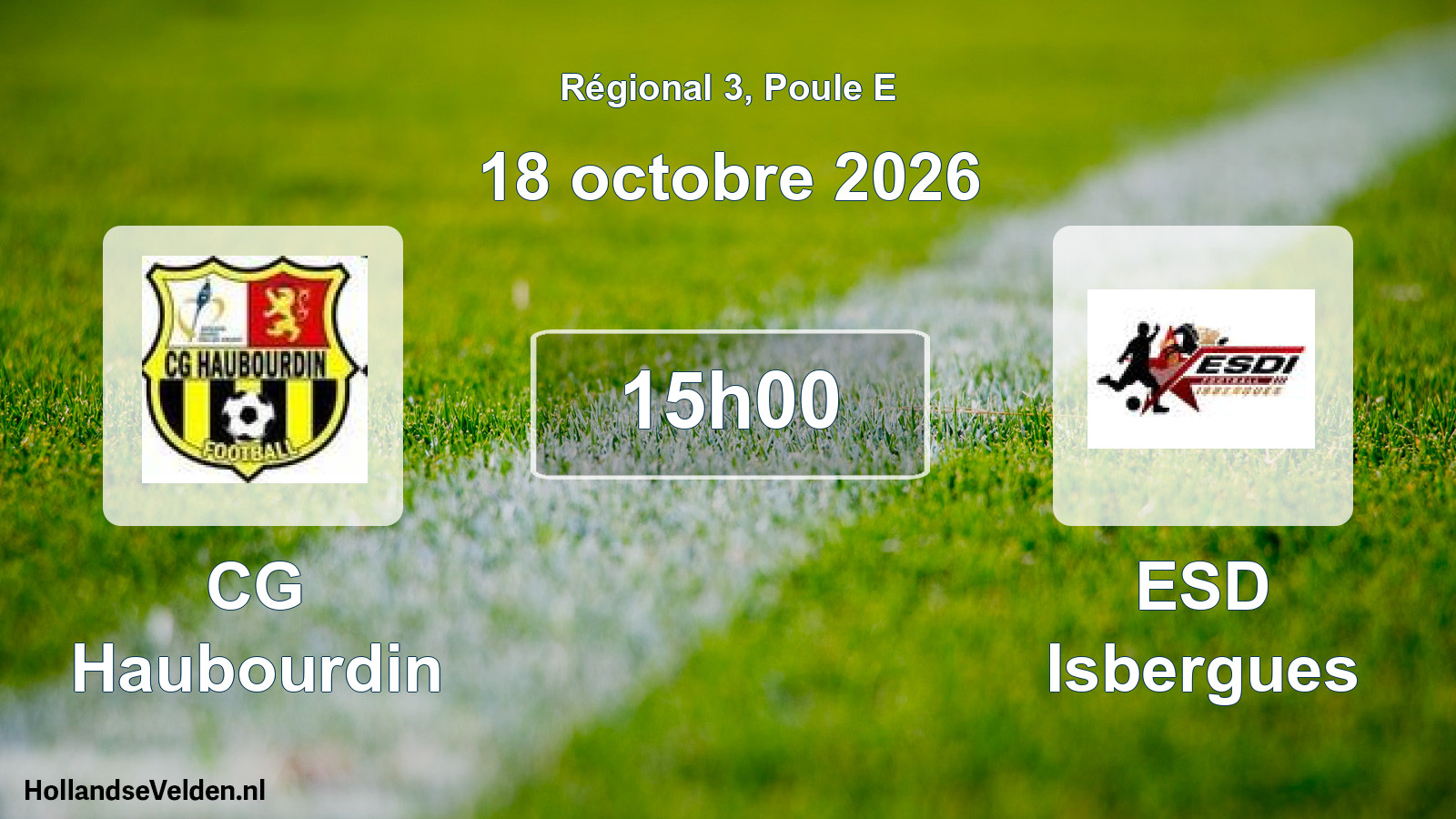 Scheduled Match: CG Haubourdin - ESD Isbergues (18 October 2026)