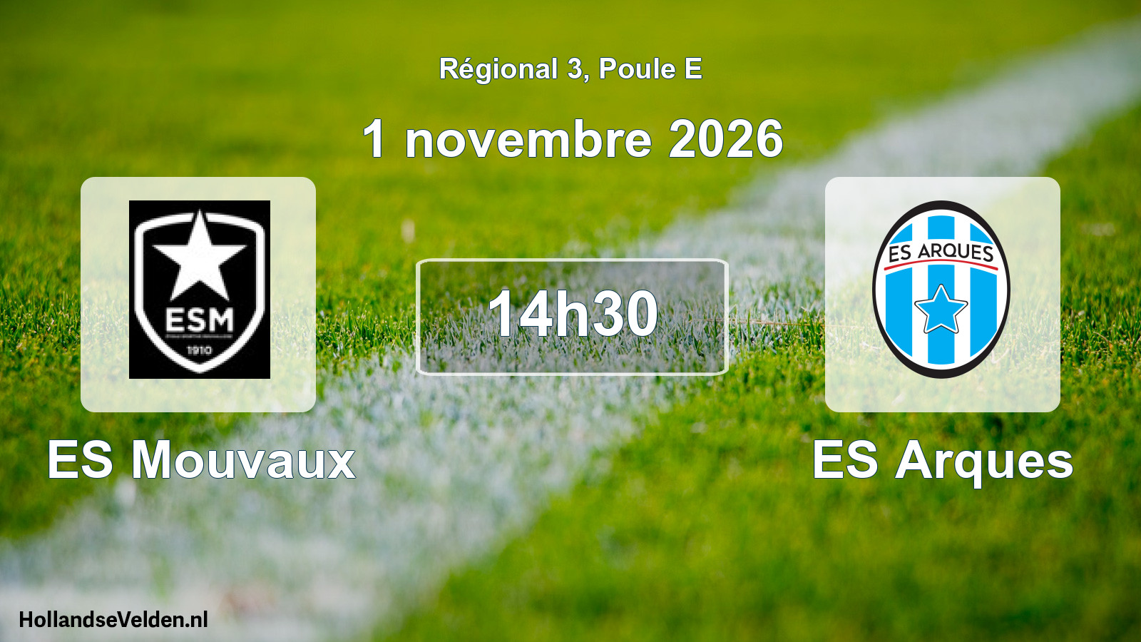 Match programmé: ES Mouvaux - ES Arques (1 novembre 2026)