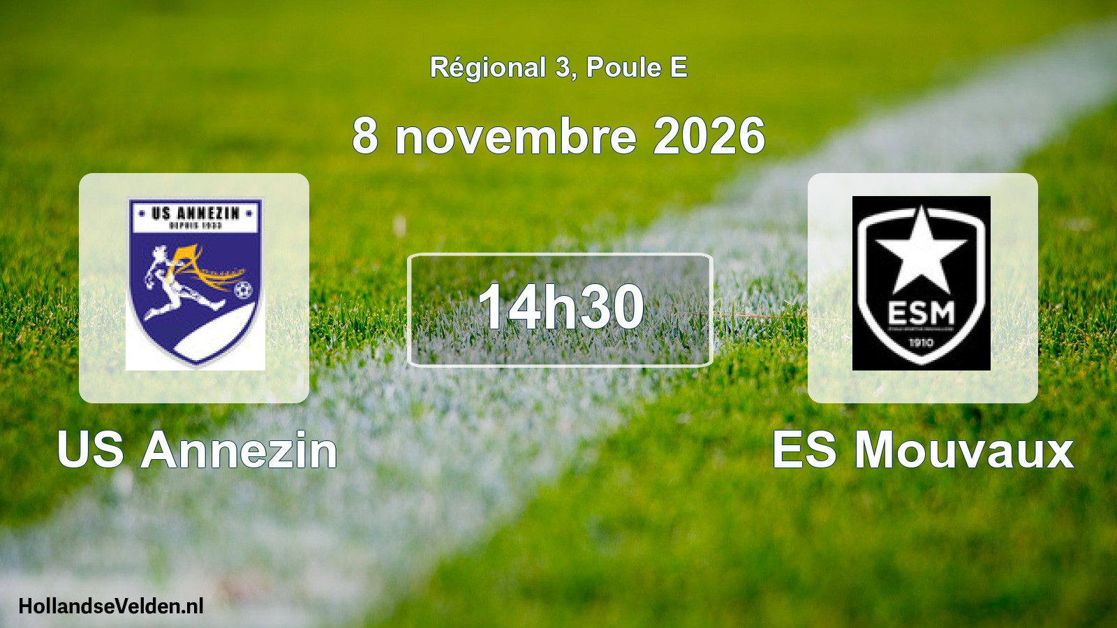 Scheduled Match: US Annezin - ES Mouvaux (8 November 2026)