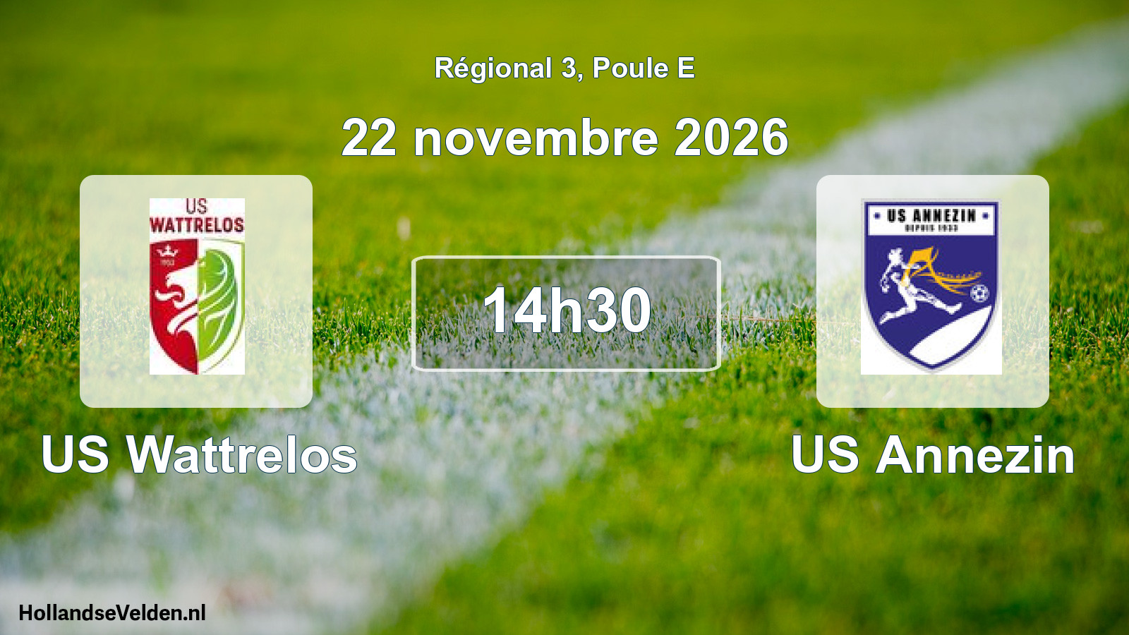 Scheduled Match: US Wattrelos - US Annezin (22 November 2026)