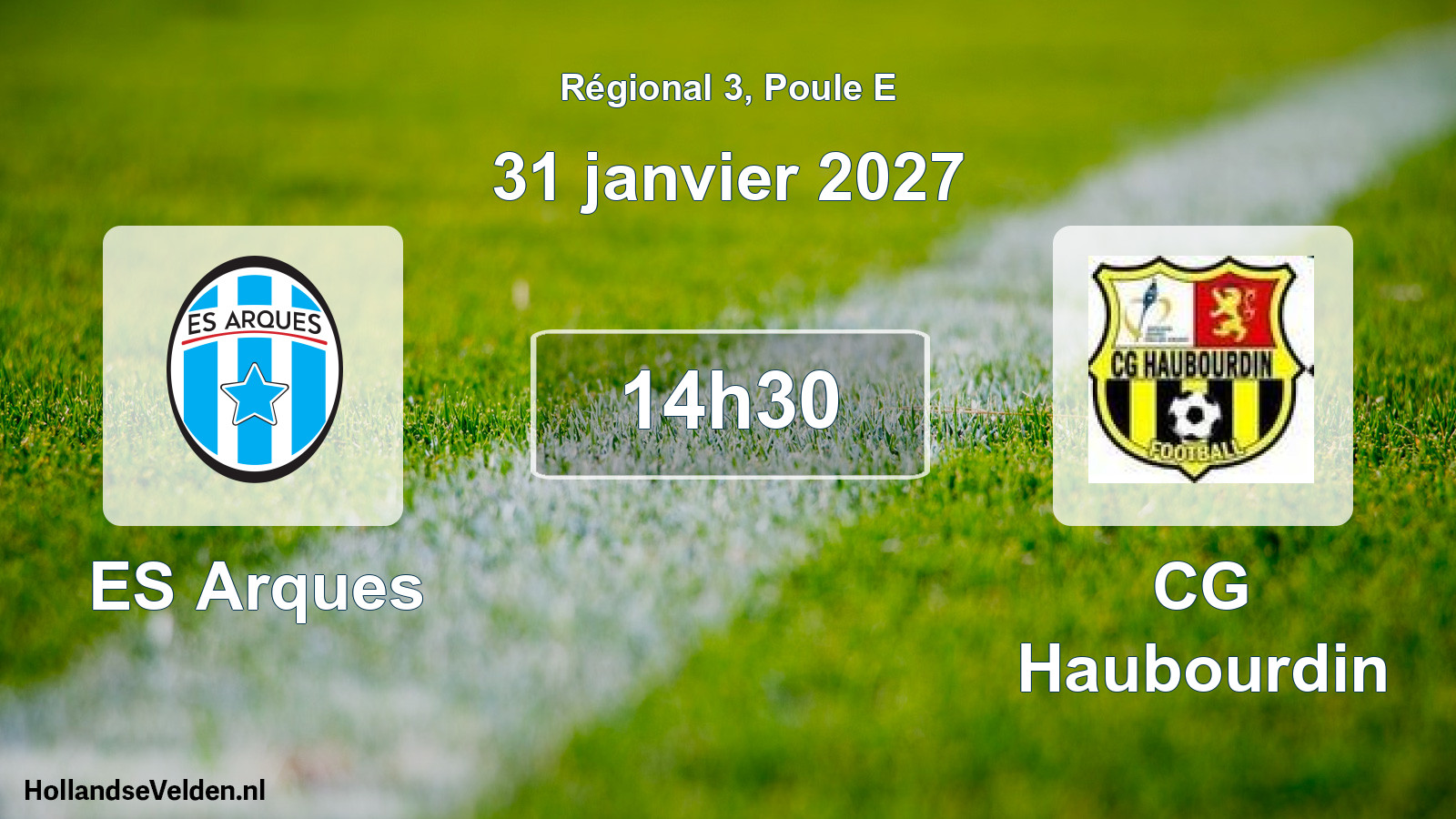 Scheduled Match: ES Arques - CG Haubourdin (31 January 2027)