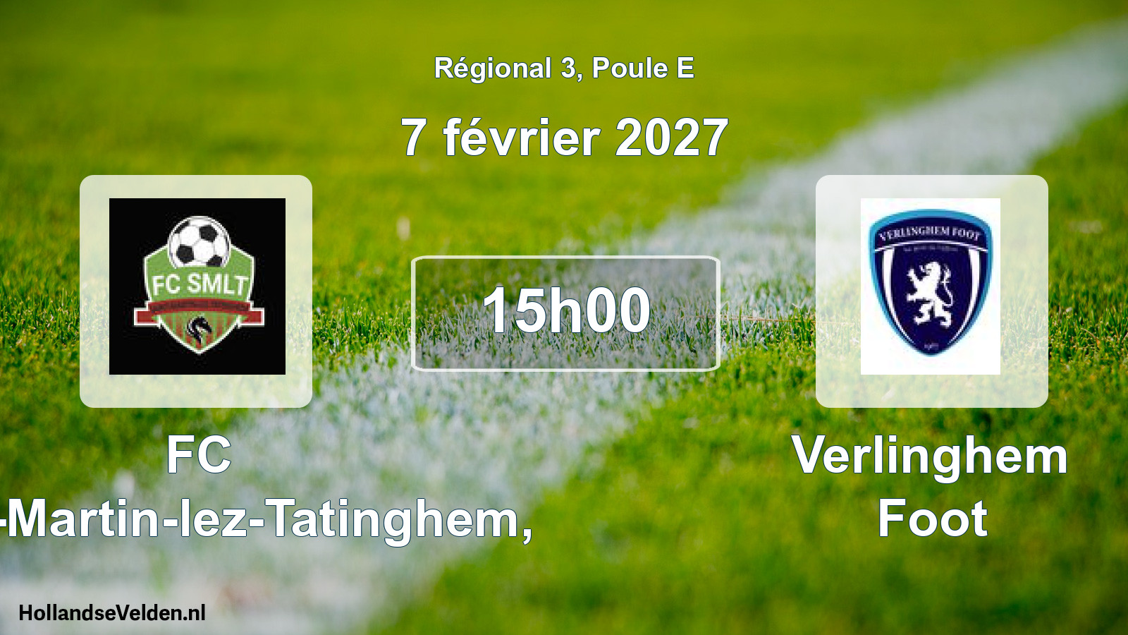 Scheduled Match: FC Saint-Martin-lez-Tatinghem, - Verlinghem Foot (7 February 2027)