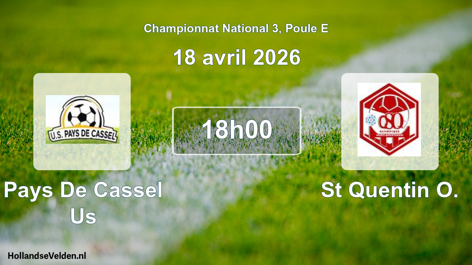 Geplande wedstrijd: Pays De Cassel Us - St Quentin O. (18 april 2026)