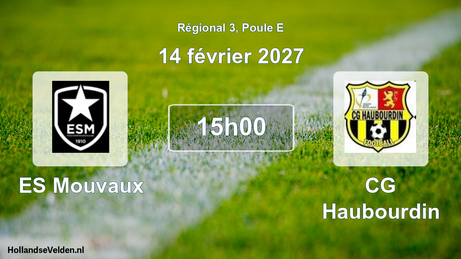 Scheduled Match: ES Mouvaux - CG Haubourdin (14 February 2027)
