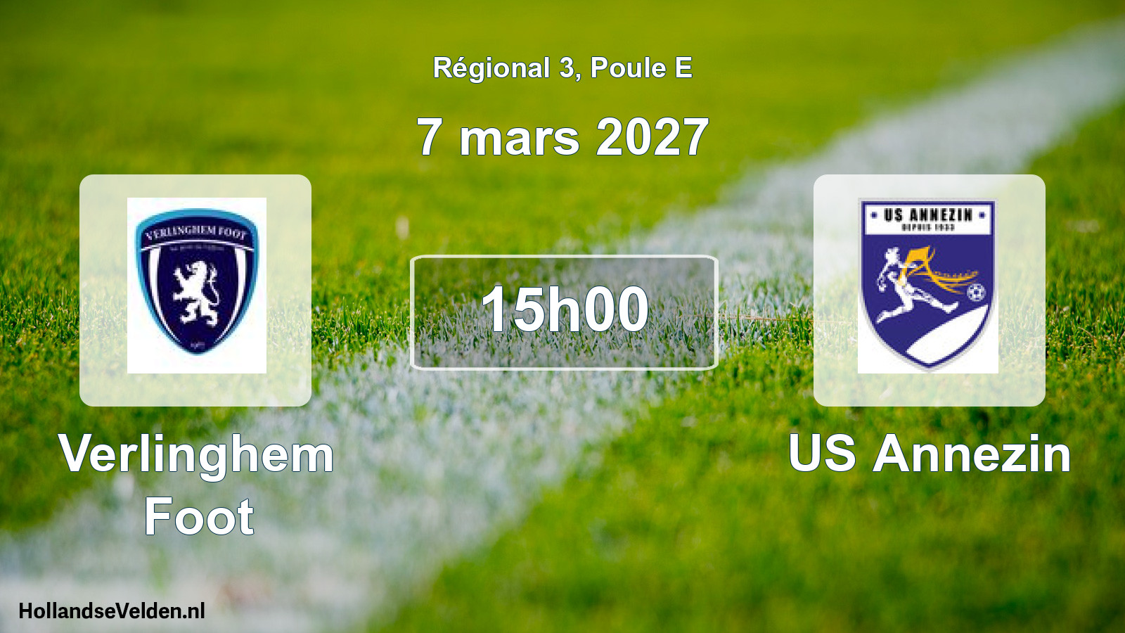 Scheduled Match: Verlinghem Foot - US Annezin (7 March 2027)