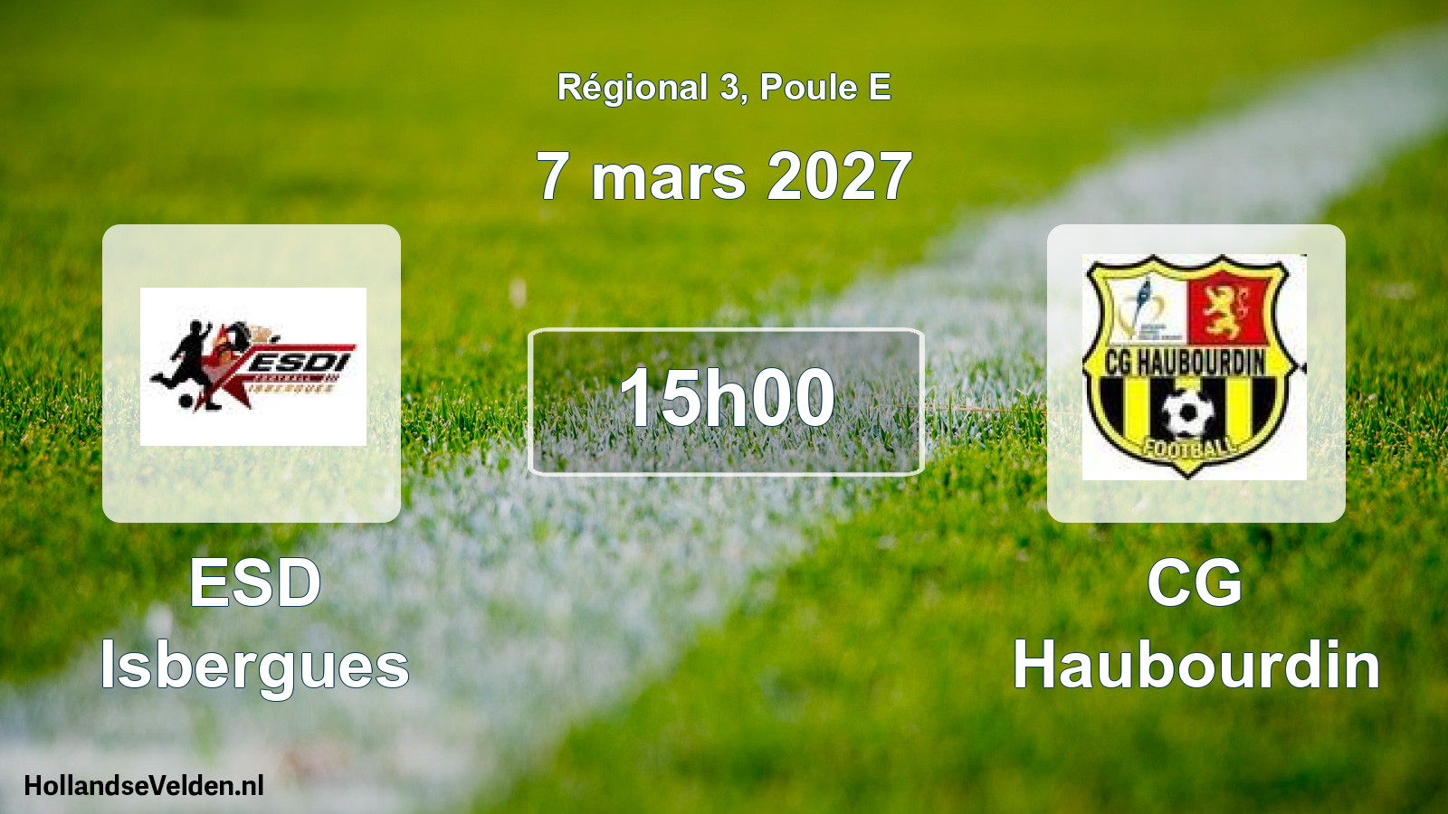 Scheduled Match: ESD Isbergues - CG Haubourdin (7 March 2027)