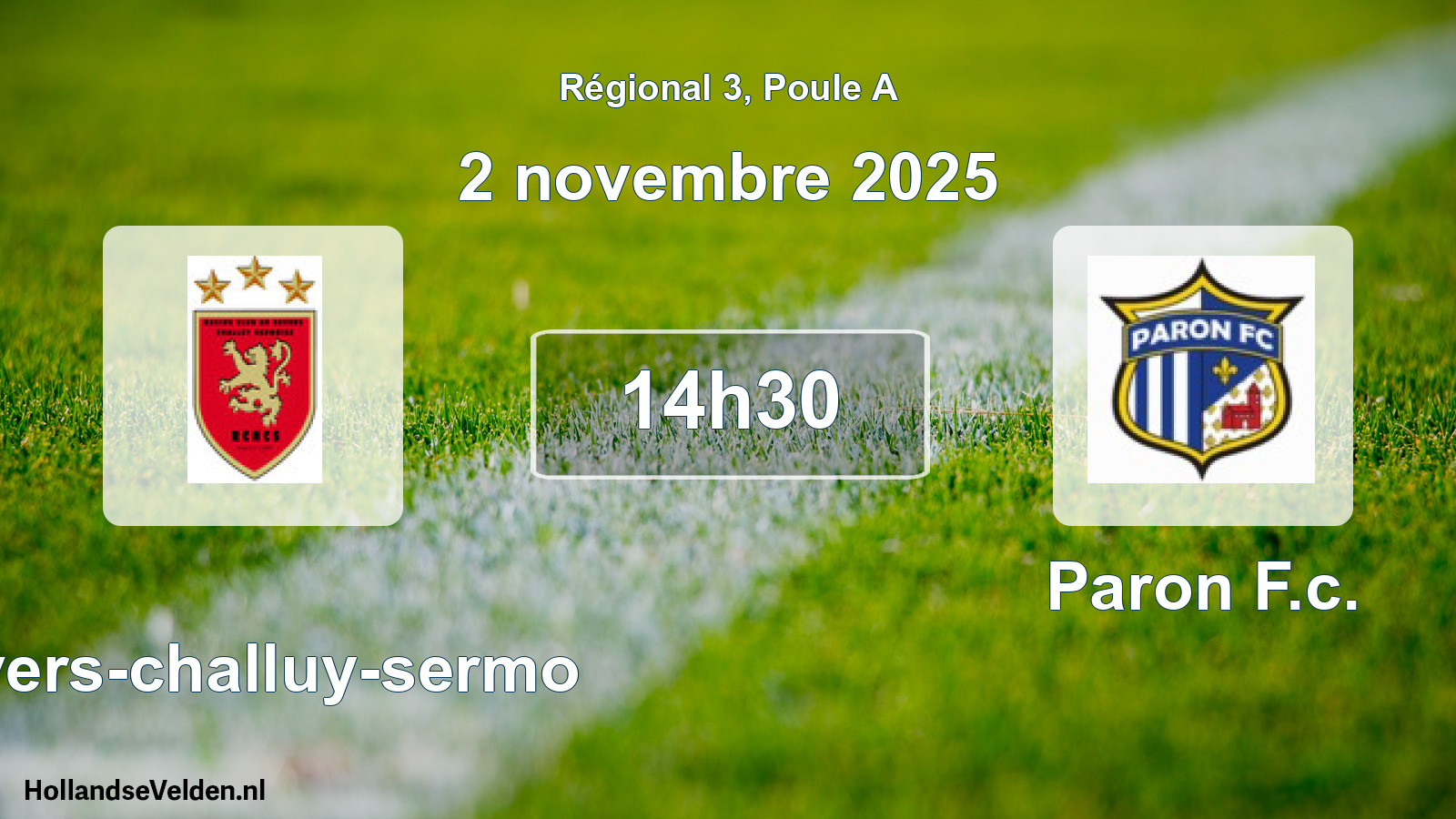 Scheduled Match: Nevers-challuy-sermo - Paron F.c. (2 November 2025)