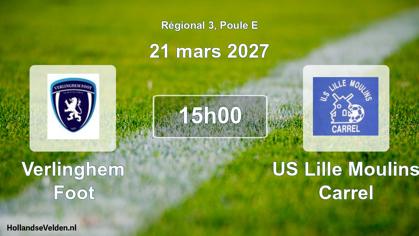 Scheduled Match: Verlinghem Foot - US Lille Moulins Carrel (21 March 2027)