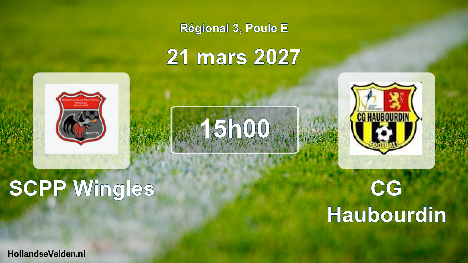Scheduled Match: SCPP Wingles - CG Haubourdin (21 March 2027)