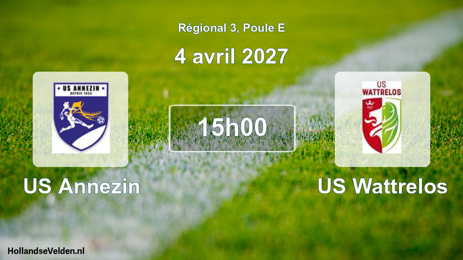 Scheduled Match: US Annezin - US Wattrelos (4 April 2027)