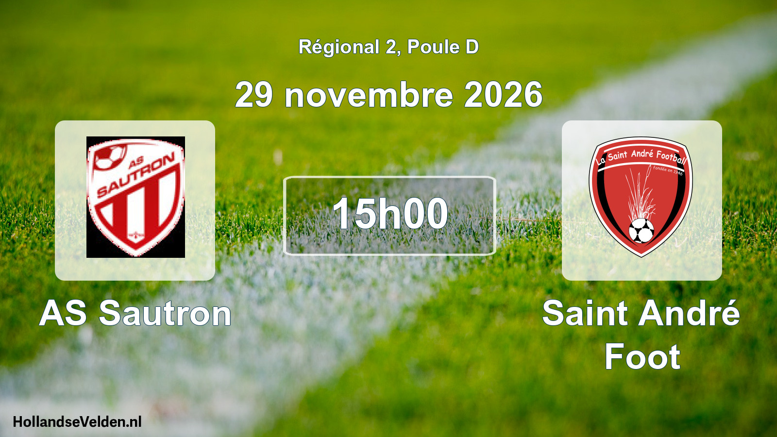 Scheduled Match: AS Sautron - Saint André Foot (29 November 2026)