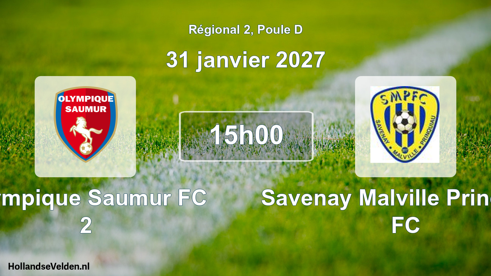 Scheduled Match: Olympique Saumur FC 2 - Savenay Malville Prinquiau FC (31 January 2027)