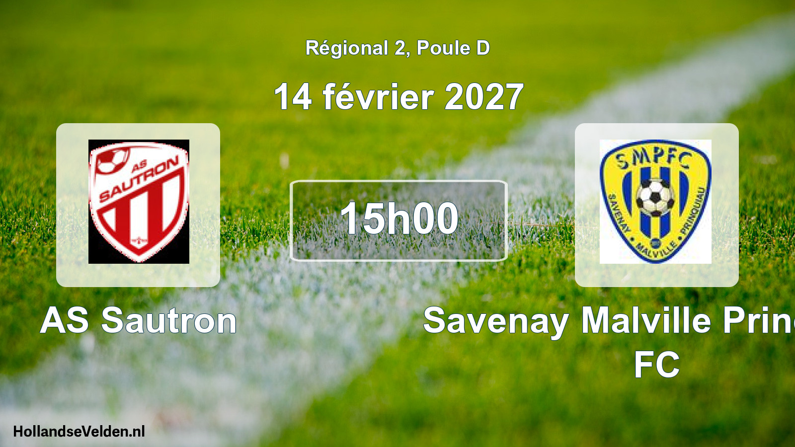 Scheduled Match: AS Sautron - Savenay Malville Prinquiau FC (14 February 2027)