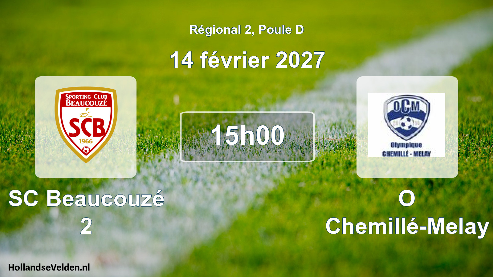 Scheduled Match: SC Beaucouzé 2 - O Chemillé-Melay (14 February 2027)