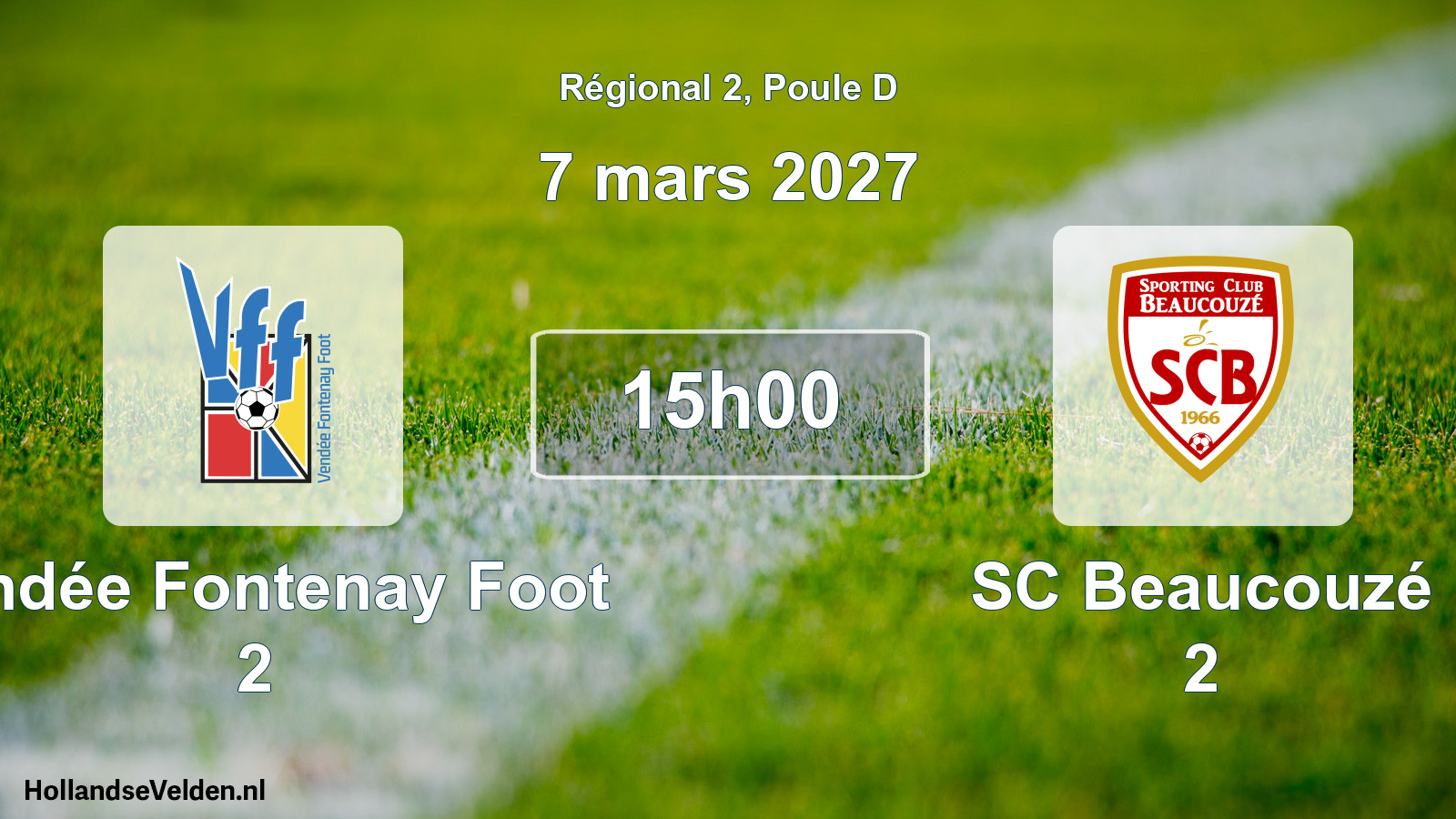 Scheduled Match: Vendée Fontenay Foot 2 - SC Beaucouzé 2 (7 March 2027)