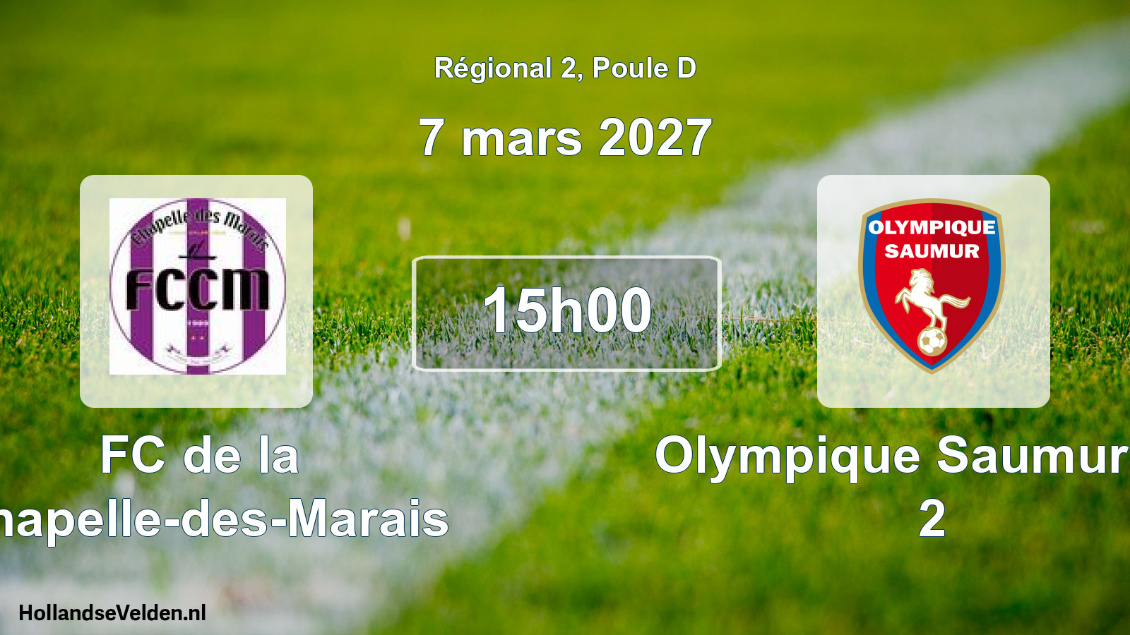 Scheduled Match: FC de la Chapelle-des-Marais - Olympique Saumur FC 2 (7 March 2027)