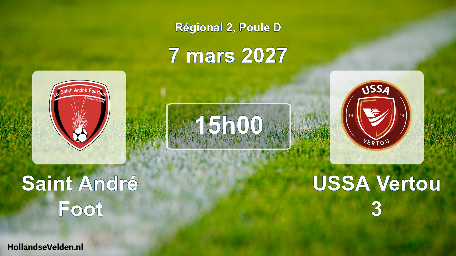 Scheduled Match: Saint André Foot - USSA Vertou 3 (7 March 2027)