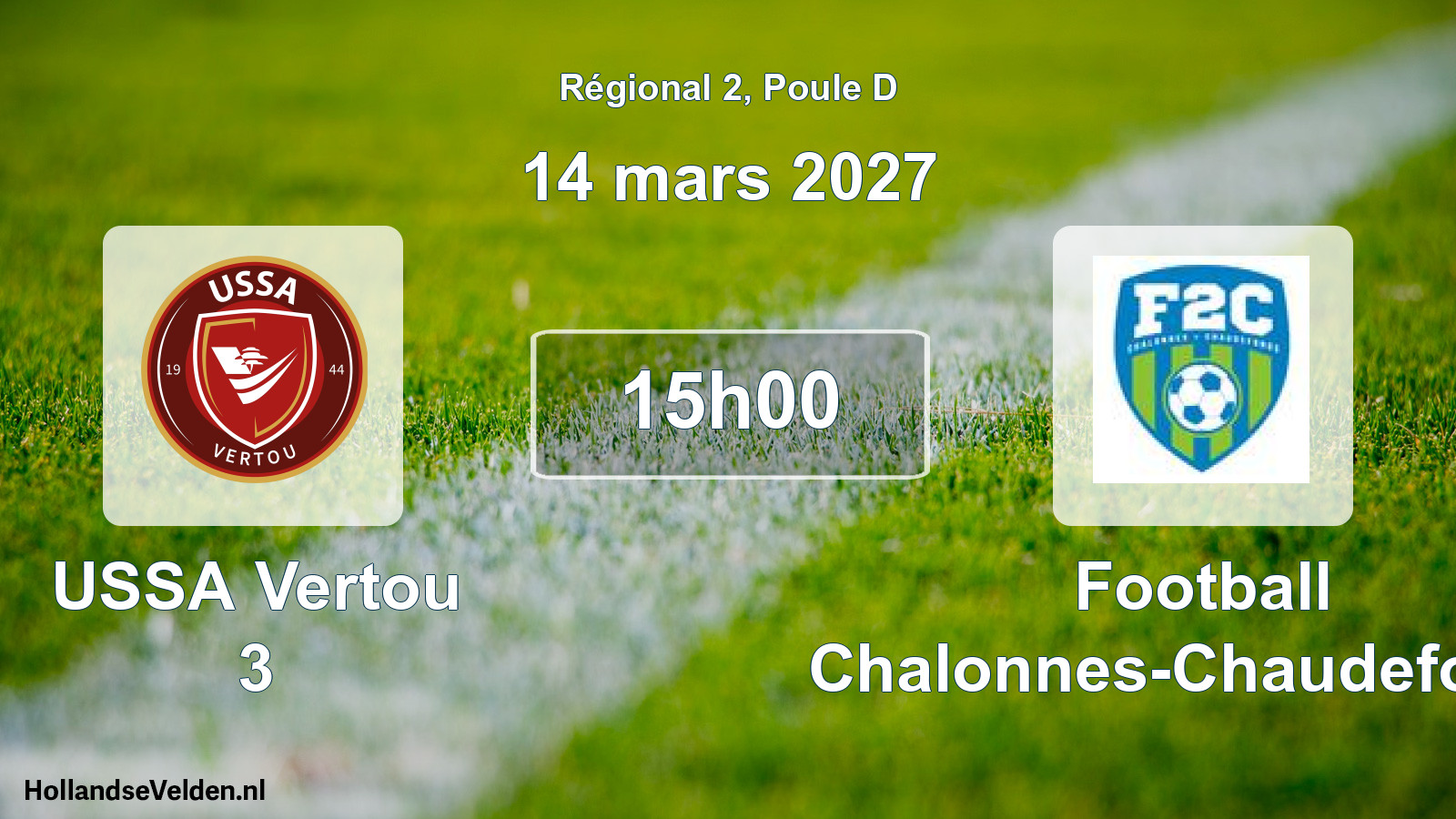 Scheduled Match: USSA Vertou 3 - Football Chalonnes-Chaudefonds (14 March 2027)