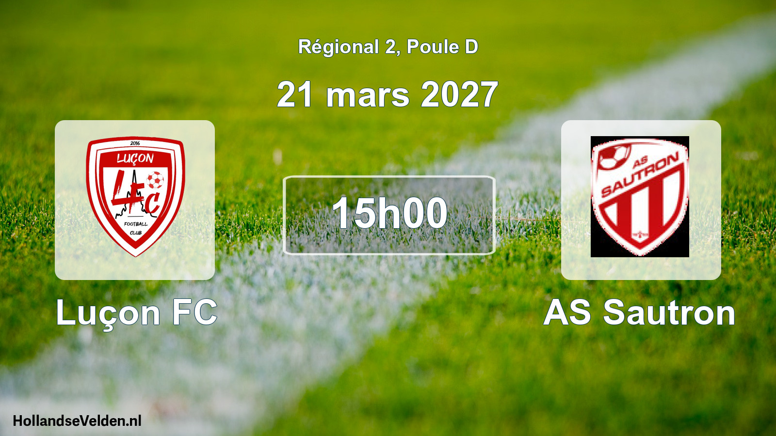 Match programmé: Luçon FC - AS Sautron (21 mars 2027)