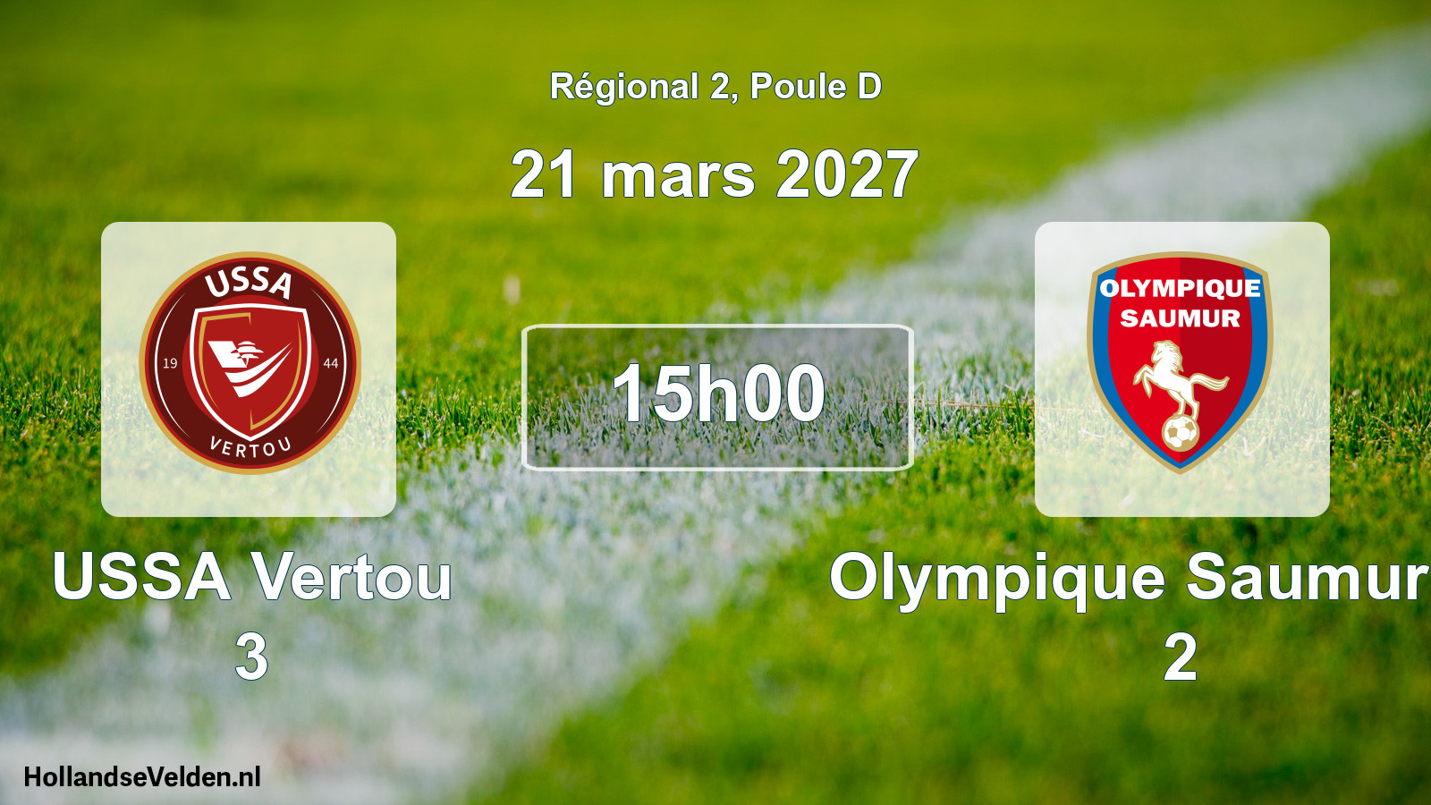 Scheduled Match: USSA Vertou 3 - Olympique Saumur FC 2 (21 March 2027)