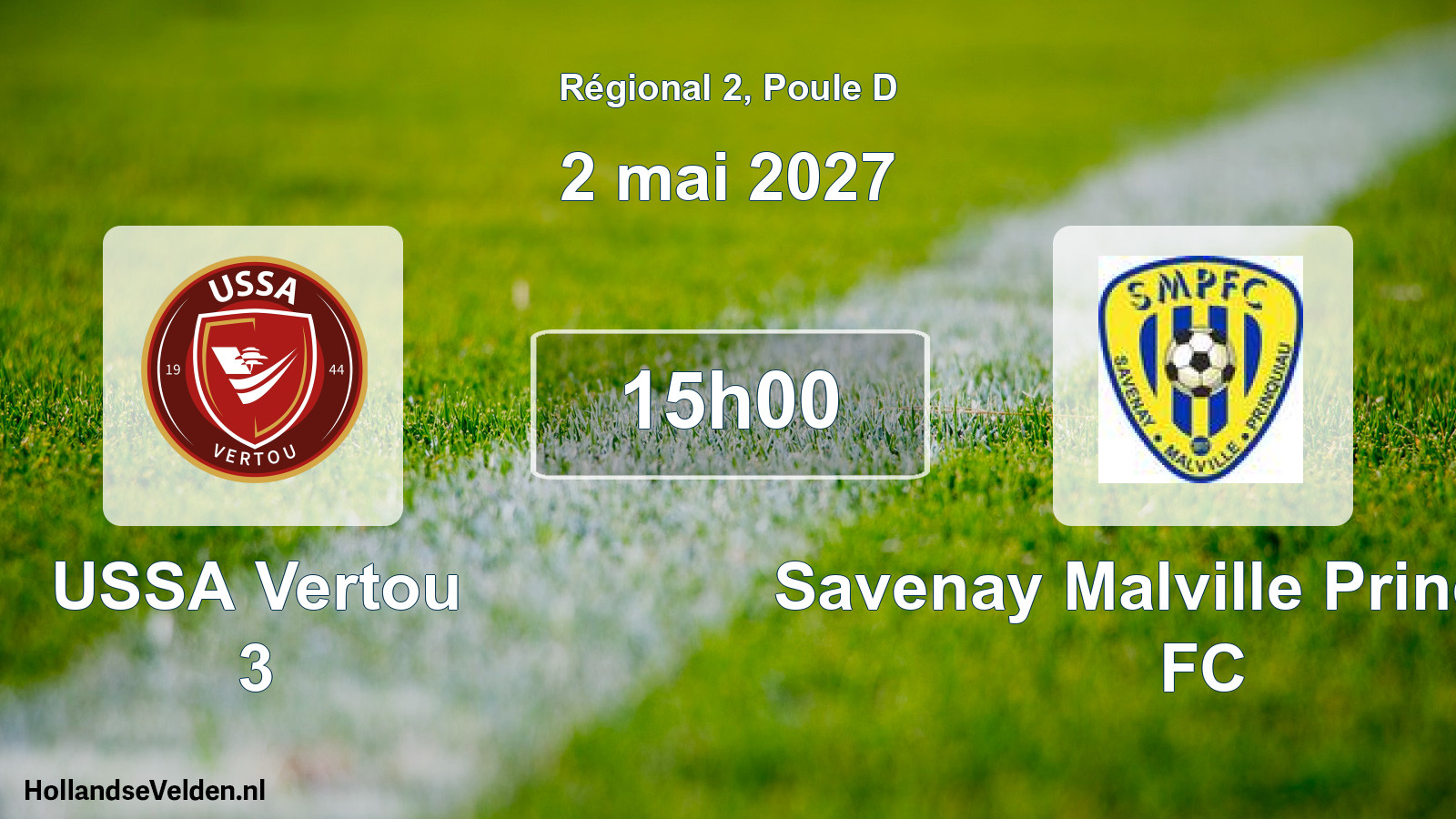 Scheduled Match: USSA Vertou 3 - Savenay Malville Prinquiau FC (2 May 2027)