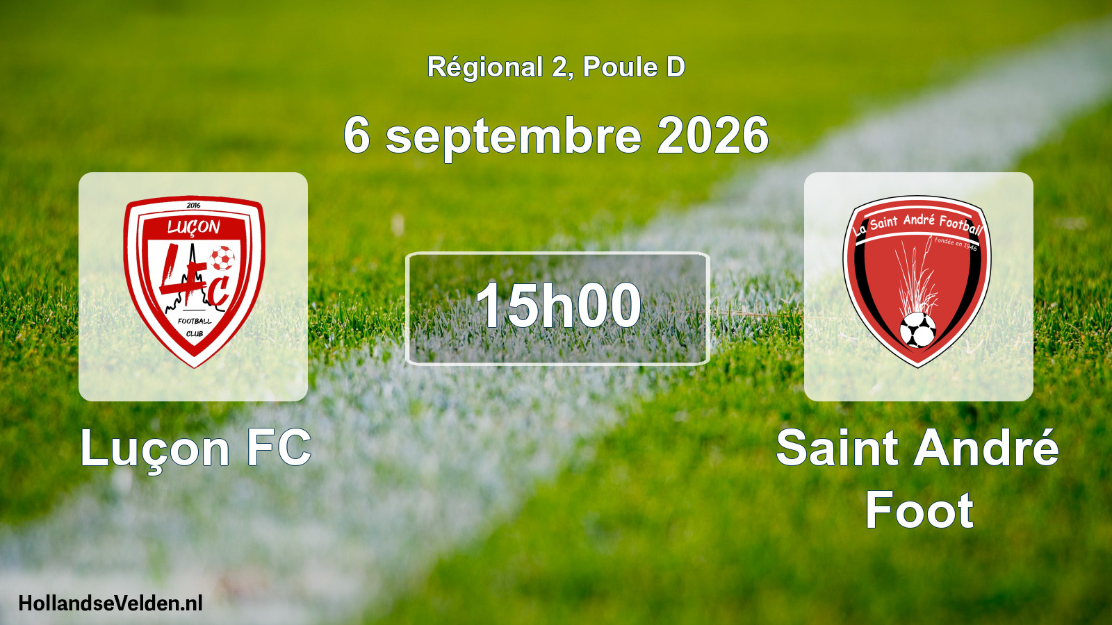 Scheduled Match: Luçon FC - Saint André Foot (6 September 2026)