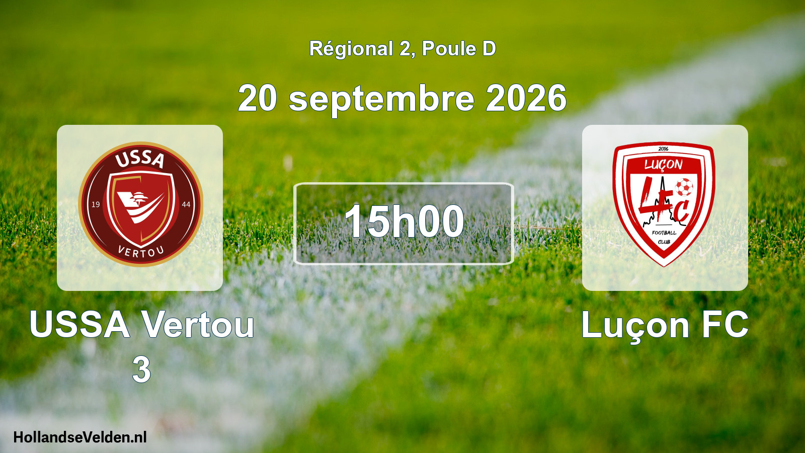 Scheduled Match: USSA Vertou 3 - Luçon FC (20 September 2026)