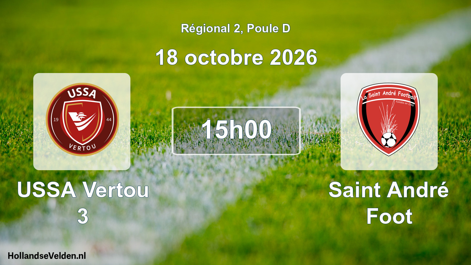 Scheduled Match: USSA Vertou 3 - Saint André Foot (18 October 2026)