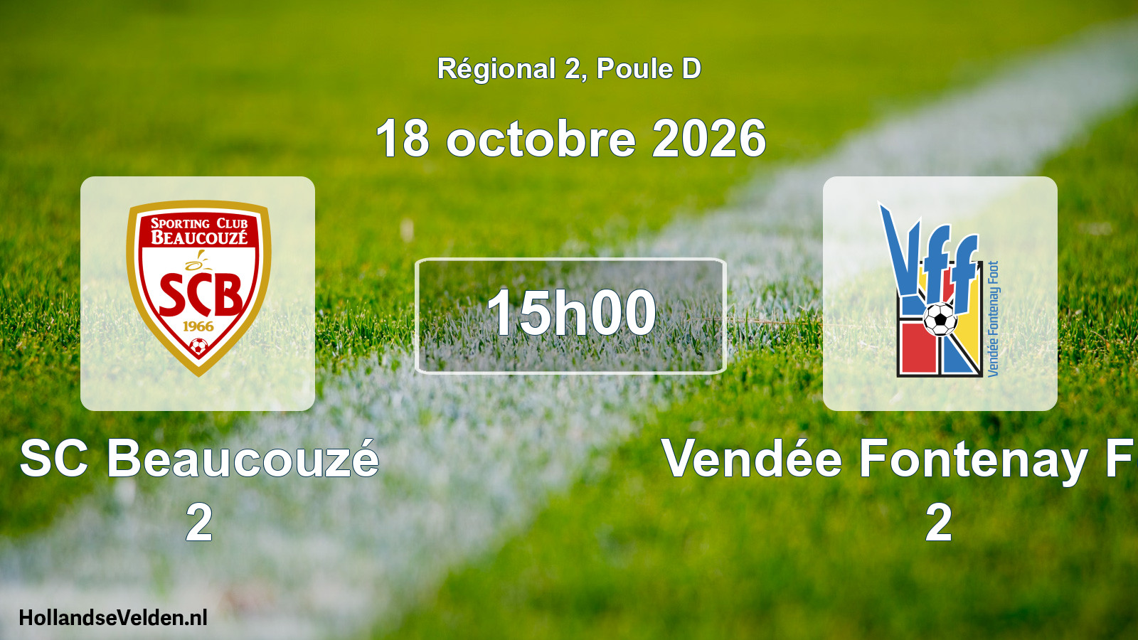 Scheduled Match: SC Beaucouzé 2 - Vendée Fontenay Foot 2 (18 October 2026)