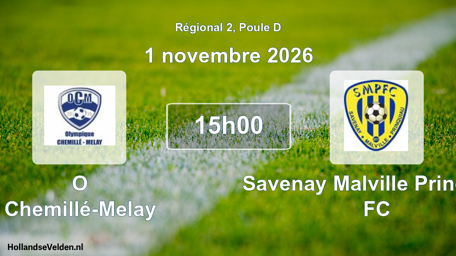 Scheduled Match: O Chemillé-Melay - Savenay Malville Prinquiau FC (1 November 2026)