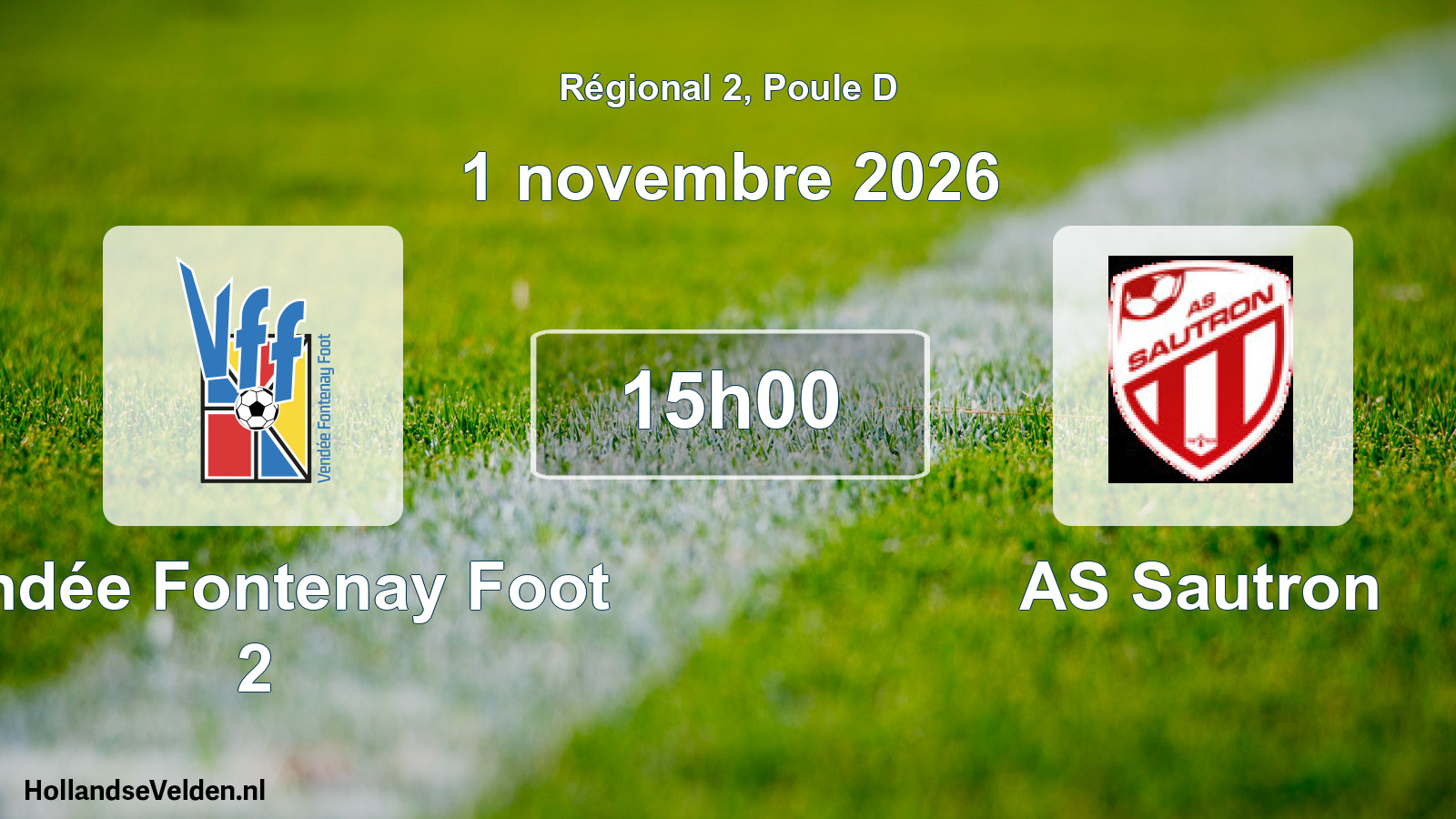 Scheduled Match: Vendée Fontenay Foot 2 - AS Sautron (1 November 2026)