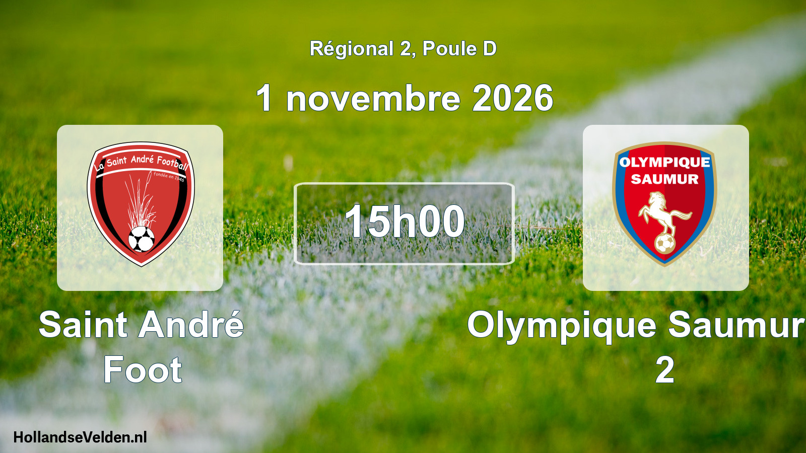 Scheduled Match: Saint André Foot - Olympique Saumur FC 2 (1 November 2026)