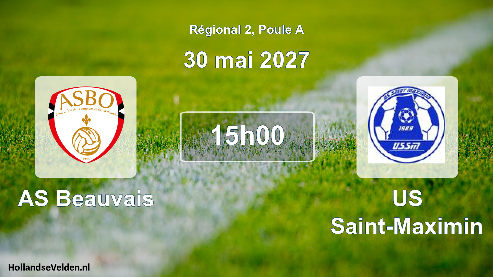 Match programmé: AS Beauvais - US Saint-Maximin (30 mai 2027)