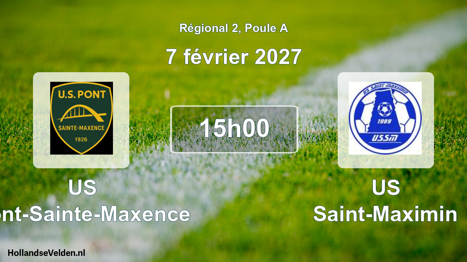 Scheduled Match: US Pont-Sainte-Maxence - US Saint-Maximin (7 February 2027)