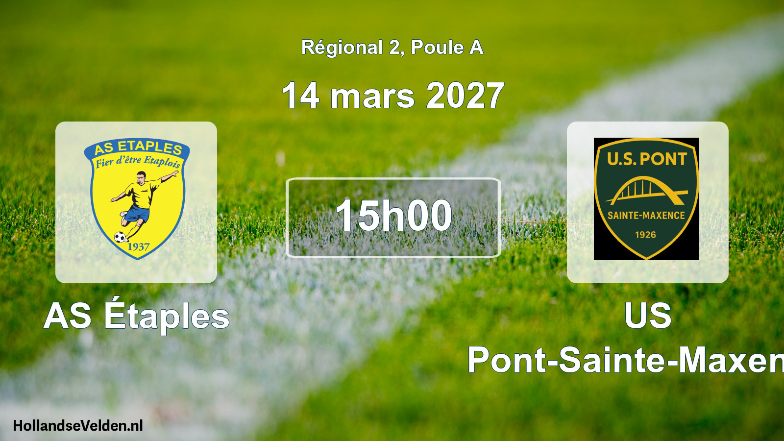 Scheduled Match: AS Étaples - US Pont-Sainte-Maxence (14 March 2027)