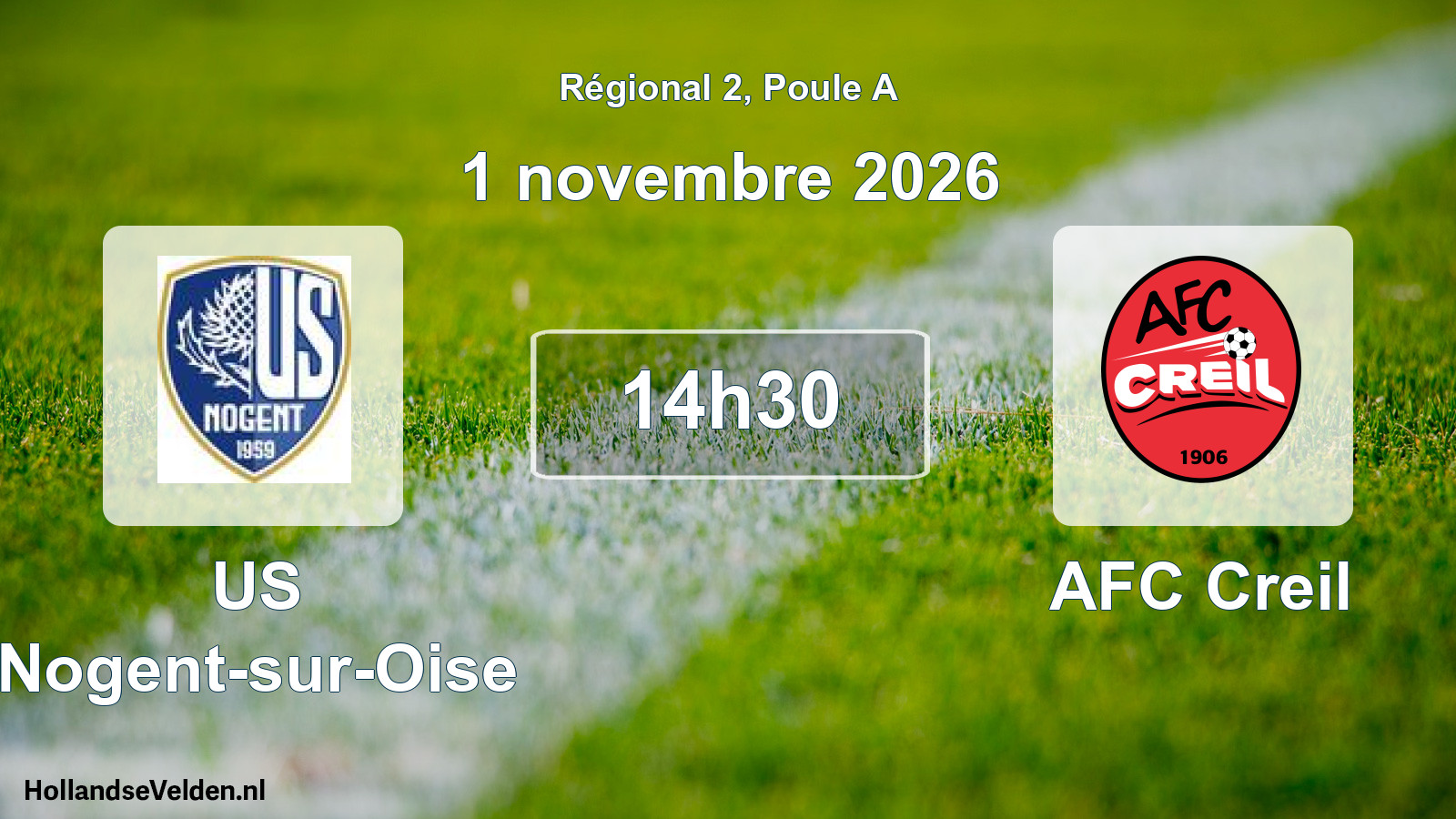 Scheduled Match: US Nogent-sur-Oise - AFC Creil (1 November 2026)
