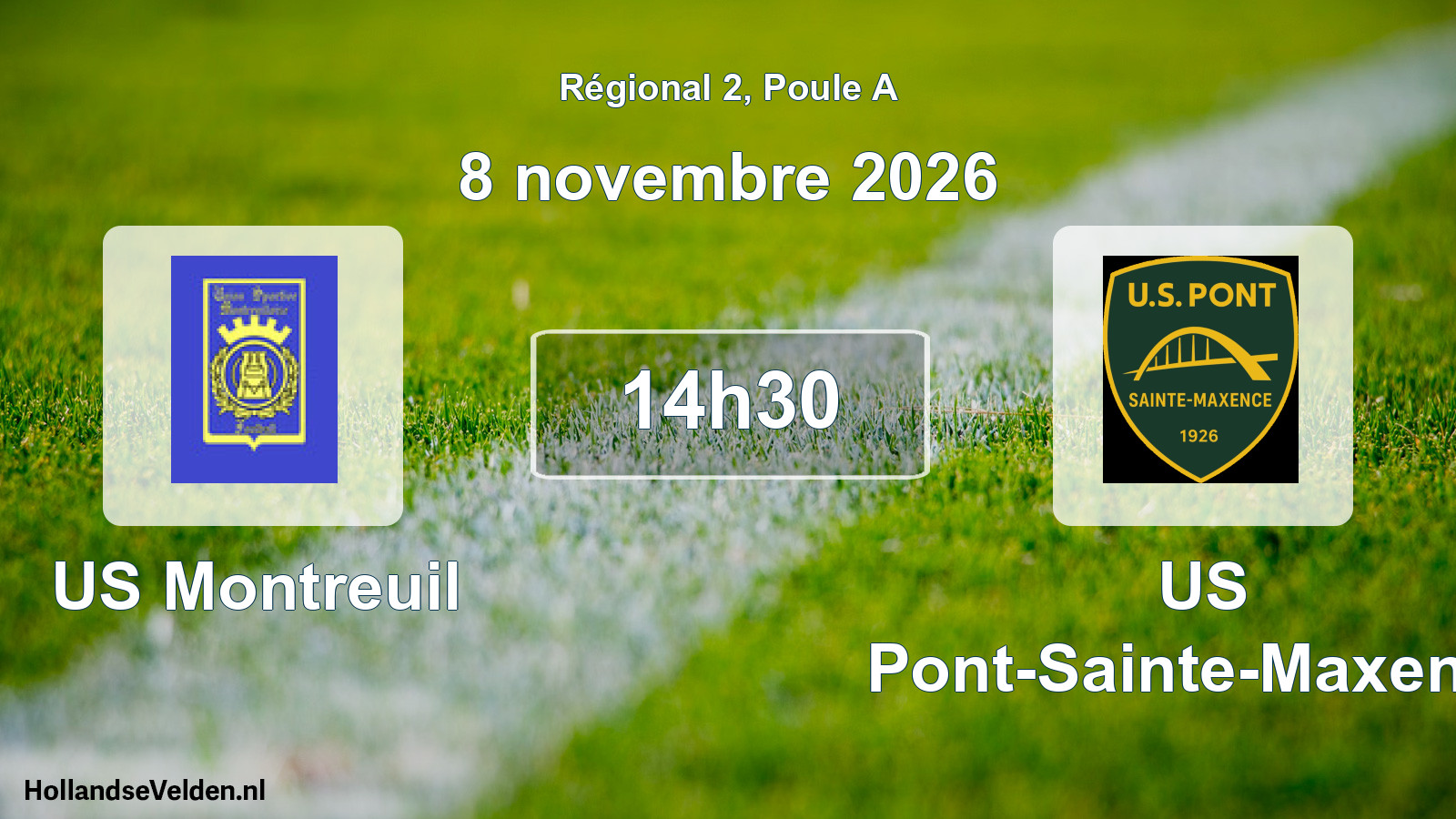 Scheduled Match: US Montreuil - US Pont-Sainte-Maxence (8 November 2026)