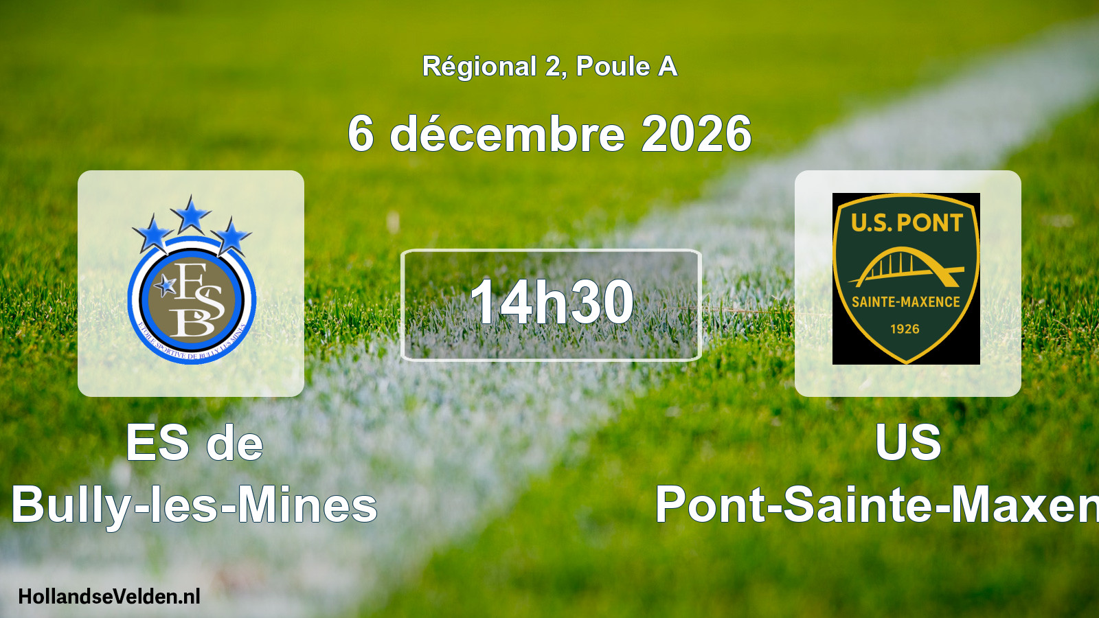 Scheduled Match: ES de Bully-les-Mines - US Pont-Sainte-Maxence (6 December 2026)