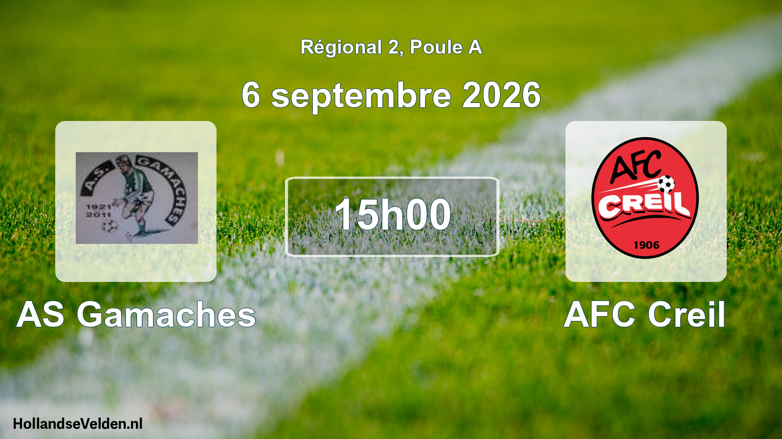 Scheduled Match: AS Gamaches - AFC Creil (6 September 2026)