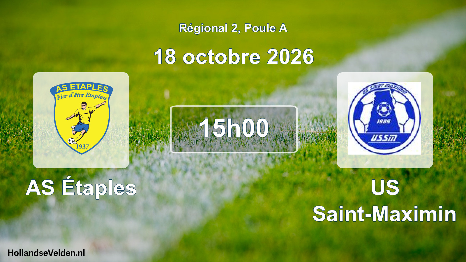 Scheduled Match: AS Étaples - US Saint-Maximin (18 October 2026)