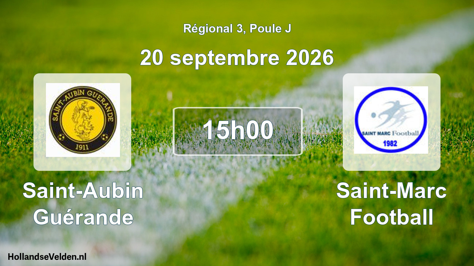 Scheduled Match: Saint-Aubin Guérande - Saint-Marc Football (20 September 2026)