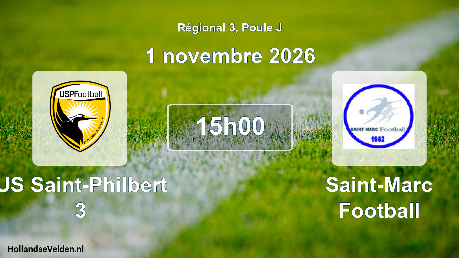 Scheduled Match: US Saint-Philbert 3 - Saint-Marc Football (1 November 2026)