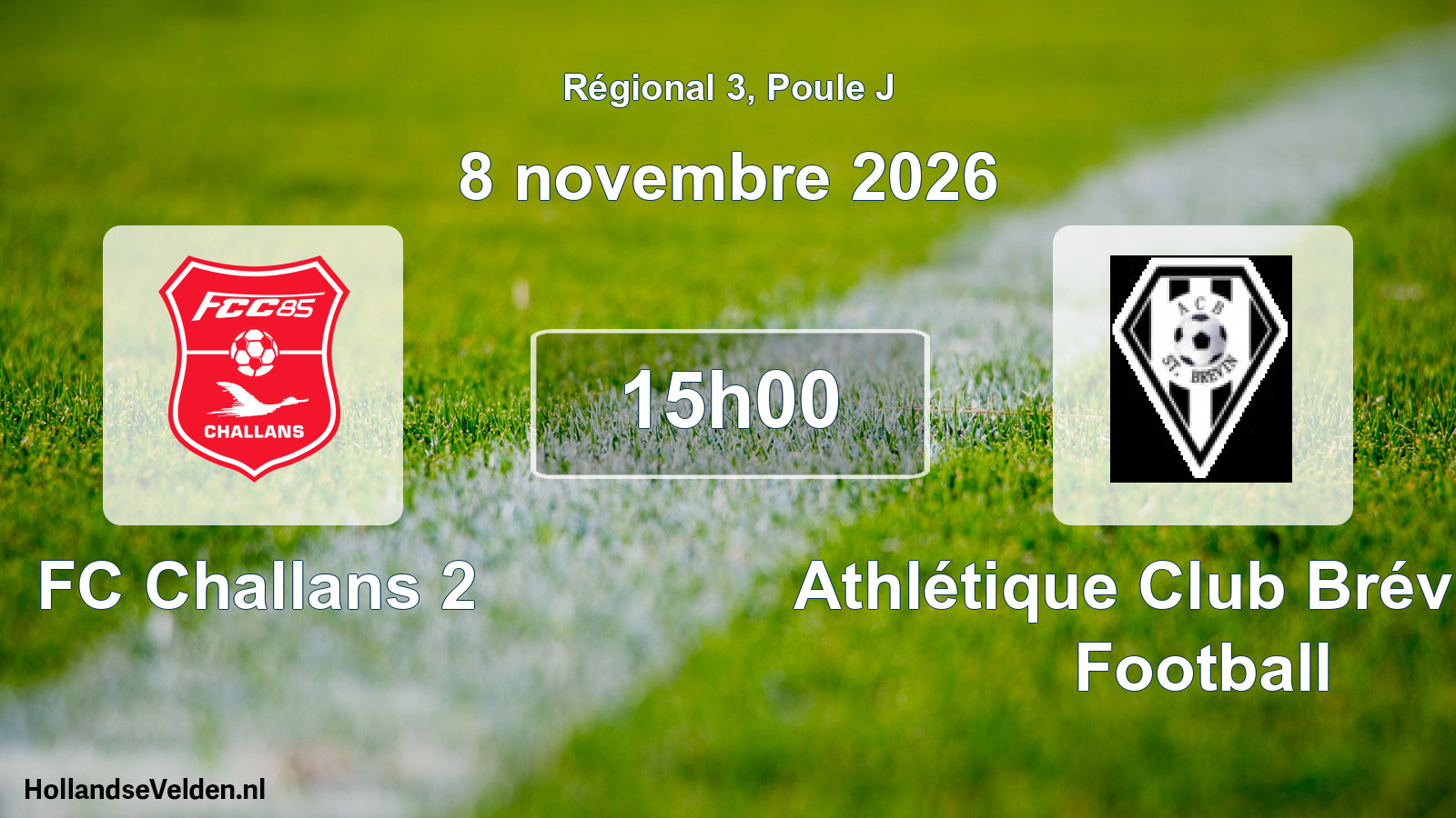 Scheduled Match: FC Challans 2 - Athlétique Club Brévinois Football (8 November 2026)