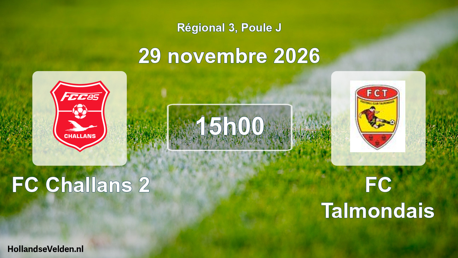 Scheduled Match: FC Challans 2 - FC Talmondais (29 November 2026)