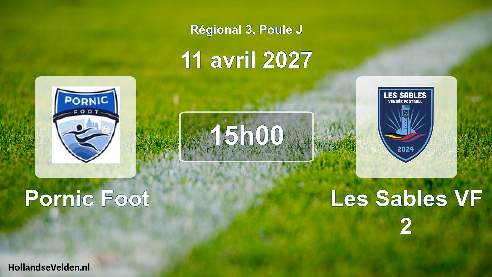 Geplande wedstrijd: Pornic Foot - Les Sables VF 2 (11 april 2027)