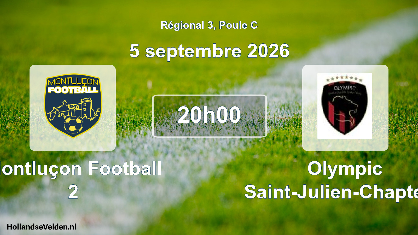 Scheduled Match: Montluçon Football 2 - Olympic Saint-Julien-Chapteuil (5 September 2026)