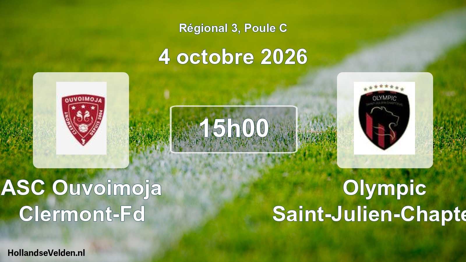 Scheduled Match: ASC Ouvoimoja Clermont-Fd - Olympic Saint-Julien-Chapteuil (4 October 2026)