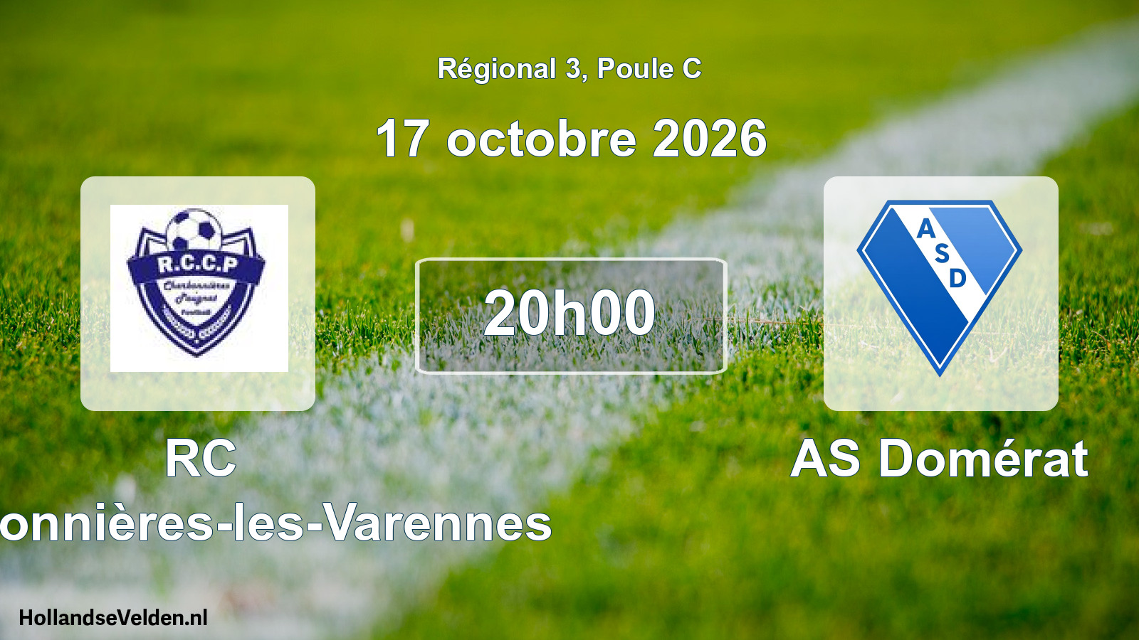 Match programmé: RC Charbonnières-les-Varennes - AS Domérat (17 octobre 2026)