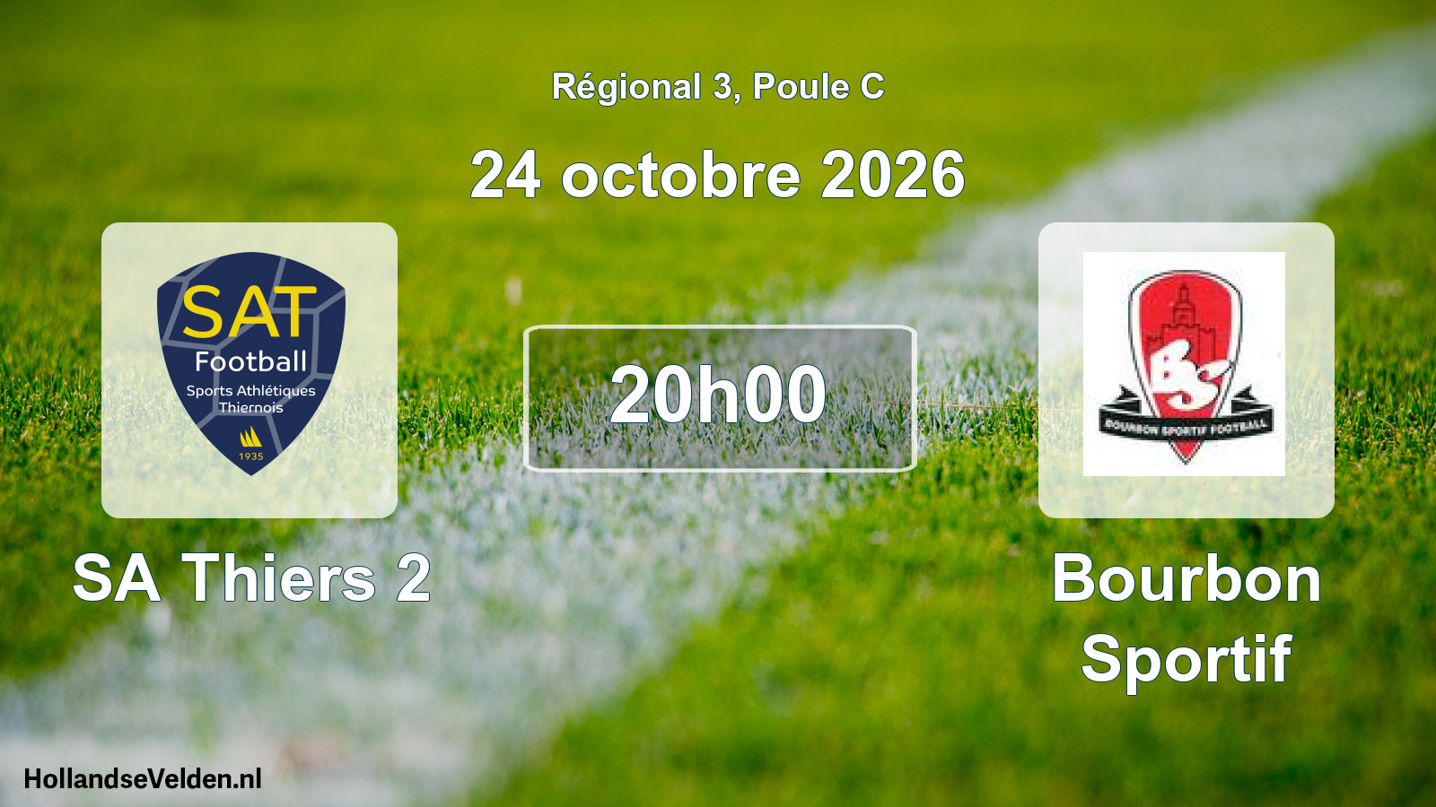 Scheduled Match: SA Thiers 2 - Bourbon Sportif (24 October 2026)