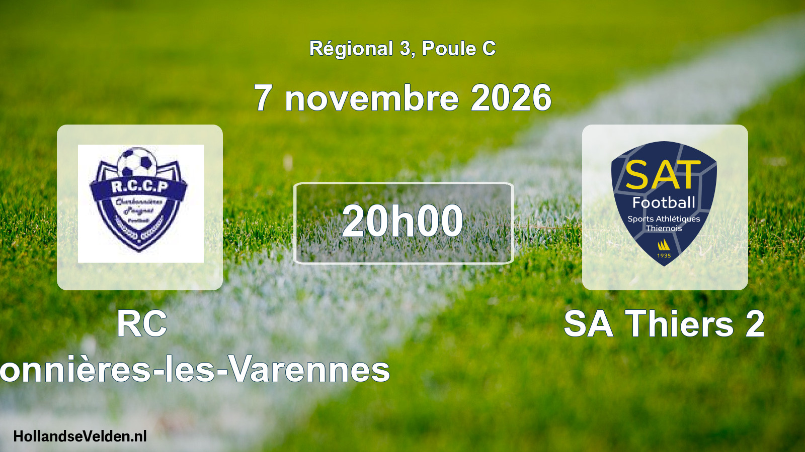 Scheduled Match: RC Charbonnières-les-Varennes - SA Thiers 2 (7 November 2026)